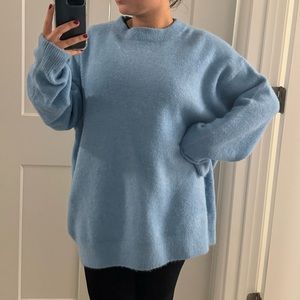 Baby blue fleece sweater
